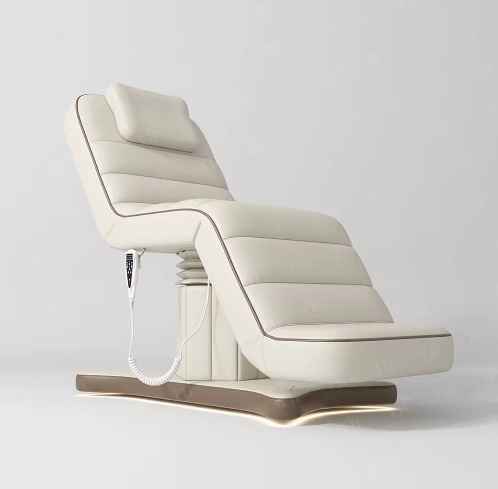 White massage chair beauty bed salon bed comfort cushion plush 