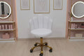 White salon chair stool comfort beauty swivel 