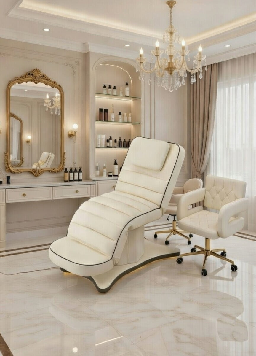 Cream massage chair beauty bed salon bed comfort cushion plush 